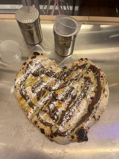 nutella, pistacho y cítricos salados